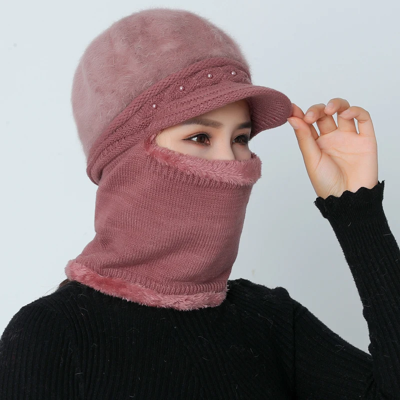 Зимние шапки Скалли Beanies шляпа для мамы Beanies женский шерстяной шарф головные уборы, Балаклава маска Gorras капот твист полосы вязаные шапки