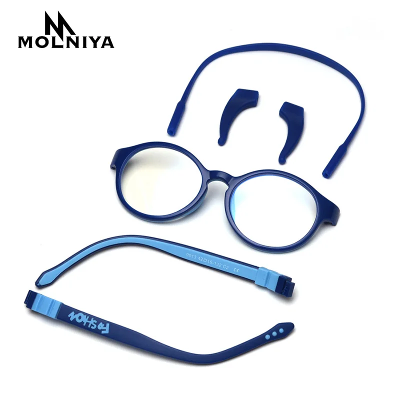 

Anti-blue Light Silicone Children Clear Glasses Girls Boys Flexible Round Eyewear Frames Kids Glasses Frames Spectacle Frames