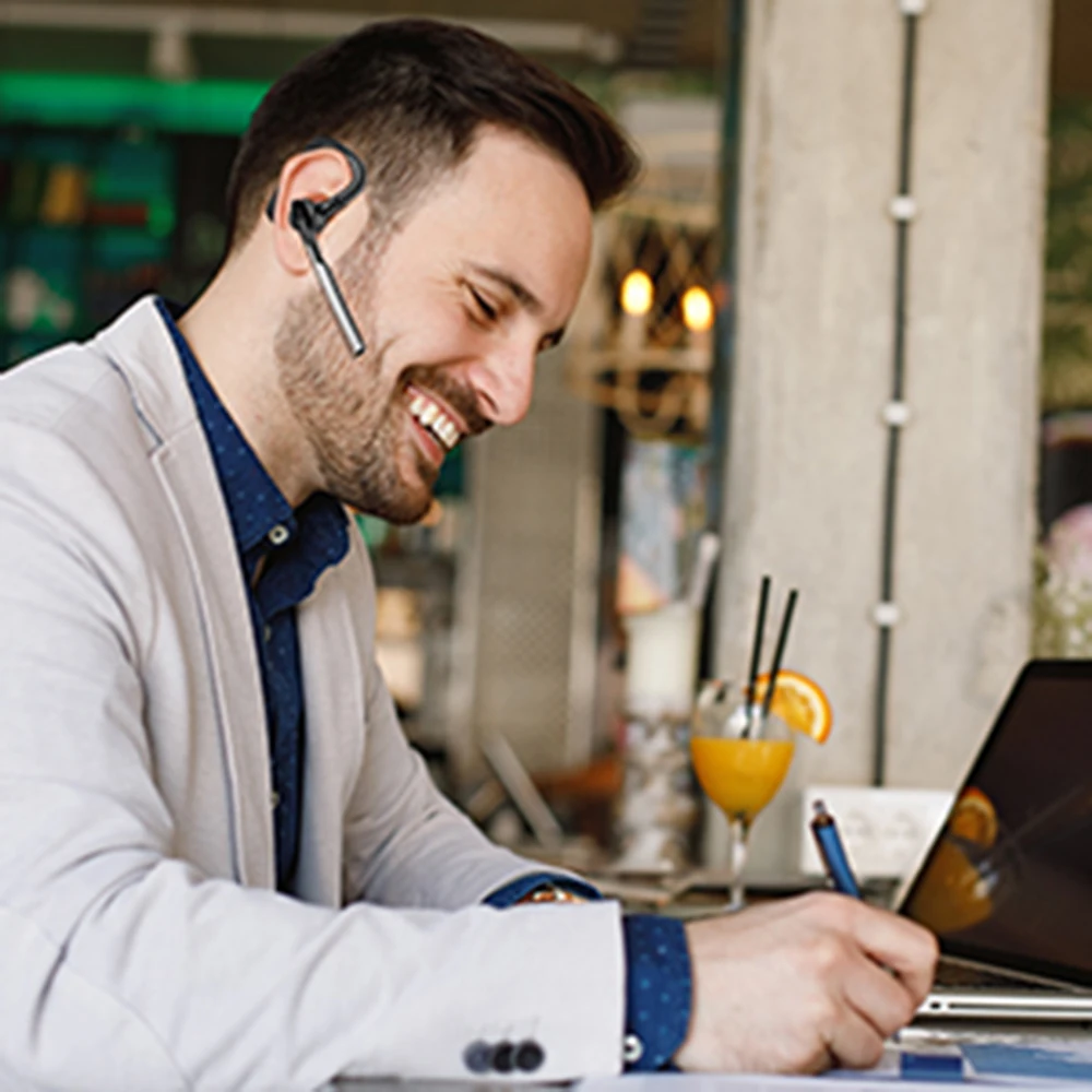 Bluetooth Earphones Wireless Bluetooth Headset HD With CVC8.0 Dual Microphone Noise Reduction Function Suitable For Smart Phone