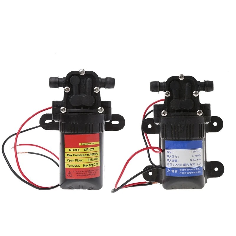DC 12V 3.5L/Min 0.48MPa 70 PSI диафрагма высокого давления самовсасывающий водяной насос