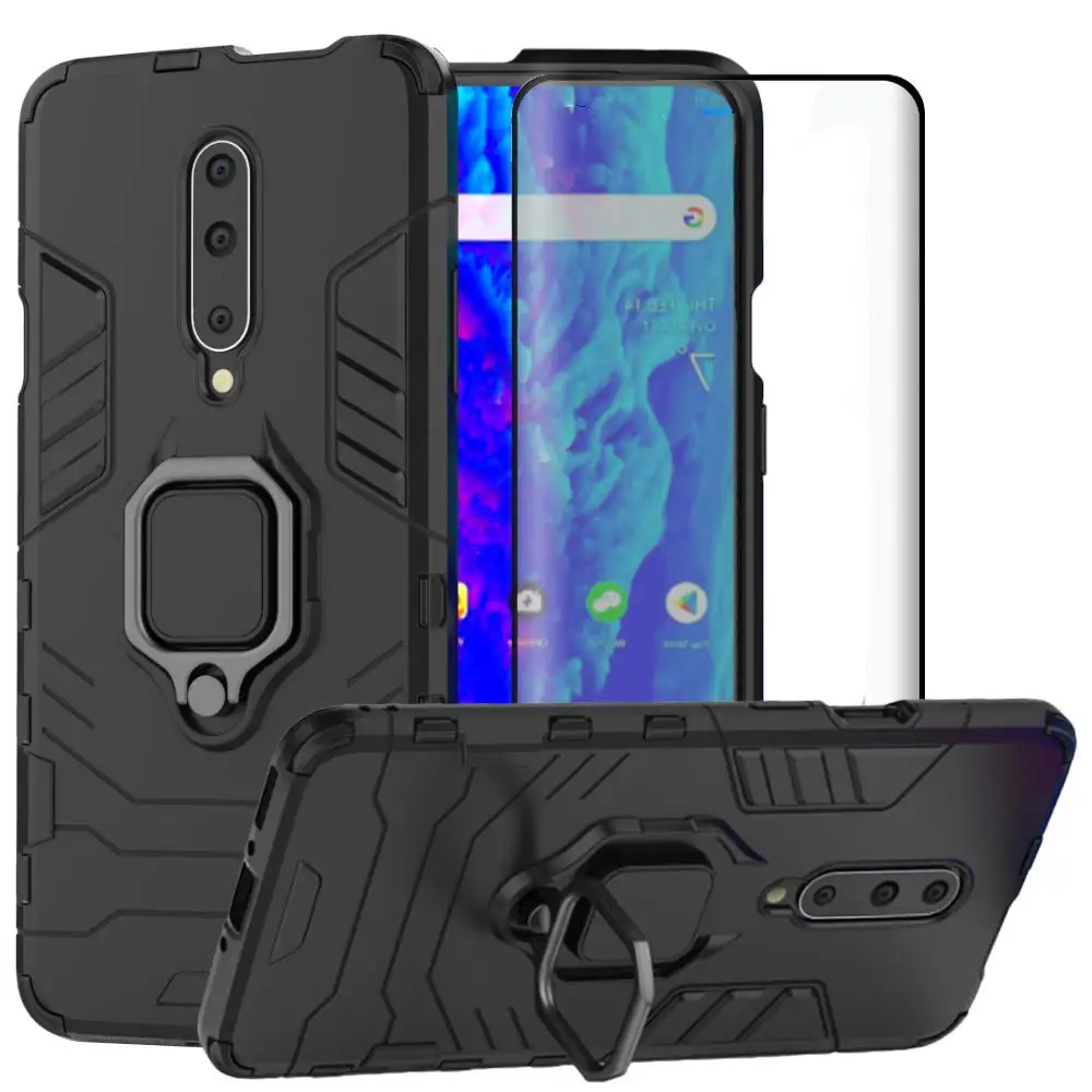 Чехол для OnePlus 7 Pro противоударный чехол с подставкой магнитный держатель кольцом