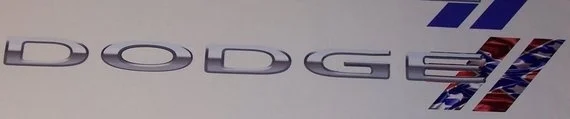 For Simulated Chrome DODGE Windshield Decal Hash Marks Window Sticker Decals Challenger Durango Charger Dart Caliber