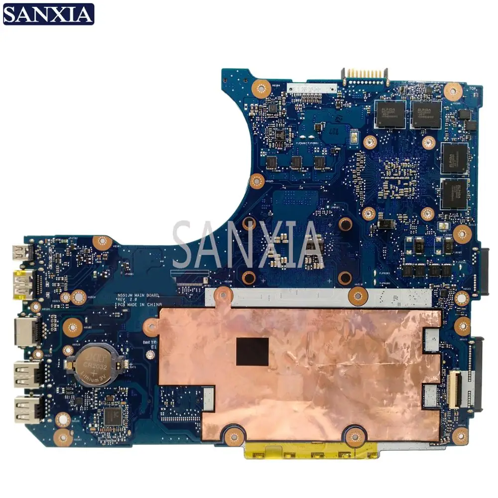 Skup KEFU N551JM laptopa płyta główna do asusa ROG G551JM G551JW G551JK N551JK N551JW oryginalne płyty głównej płyta główna I7 4710HQ GTX860M