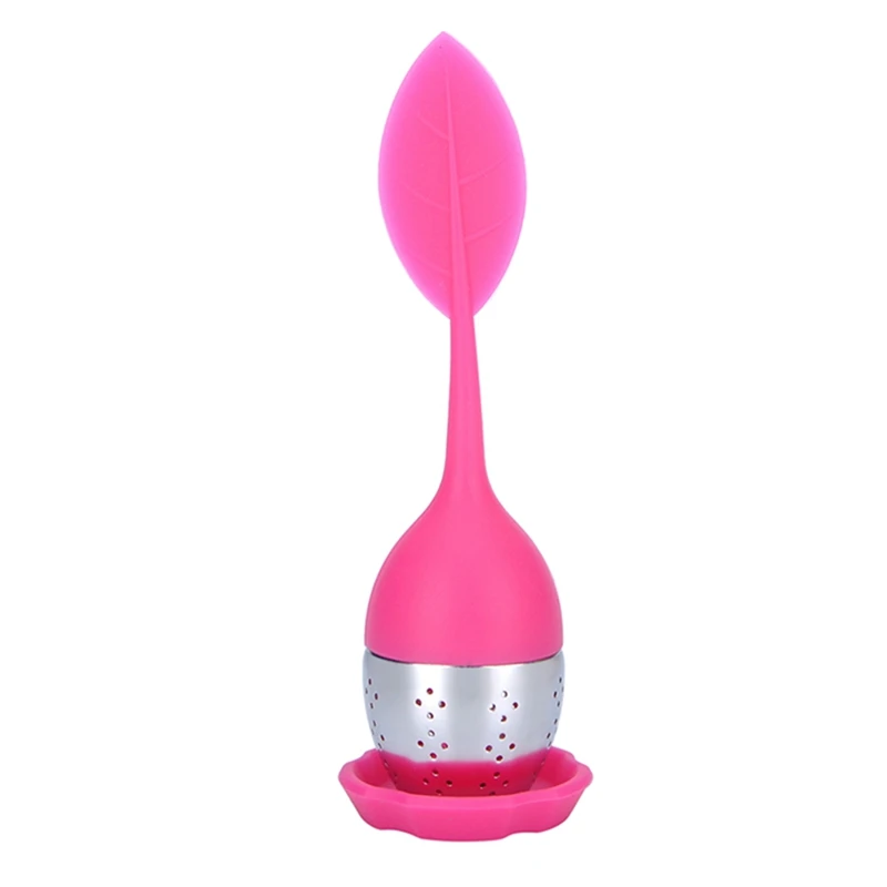 pink leaf infuser Ситечко для чая из нержавеющей стали ситечко для заварки трубы дизайн чай запирающий шар пряность для чая сетчатые инструменты для приготовления растительных шариков Мульти Стиль - Цвет: pink leaf infuser