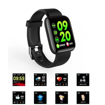 

116Plus Smart Watch Bracelet Step Counter Heart Rate Sleep Monitoring Offline Payment Wireless Sports Watch