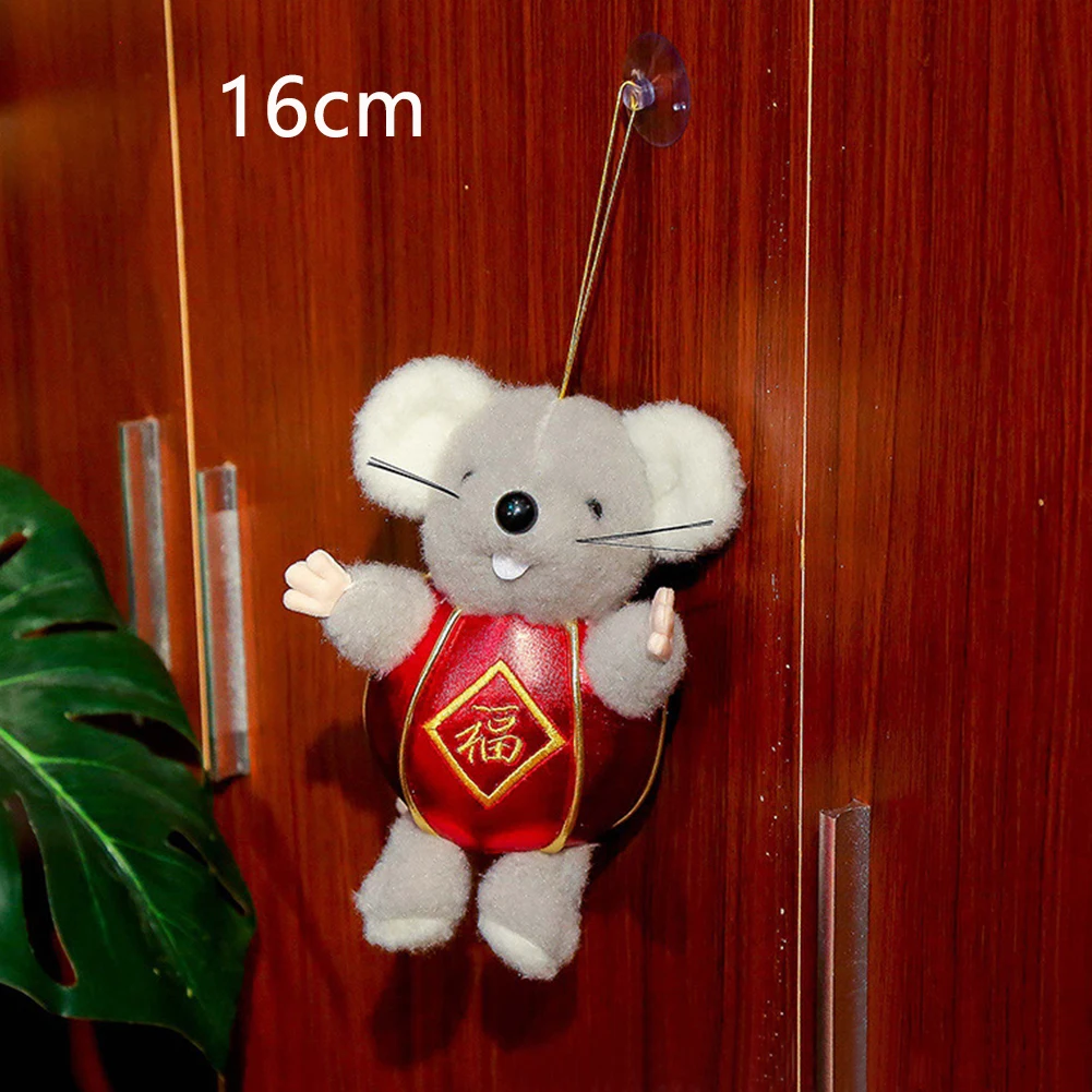 

2020 New Year Blessing Soft Hanging Holiday Cute Spring Festive Home Decoration Zodiac Rat Plush Toy Party Mascot Doll Pendant
