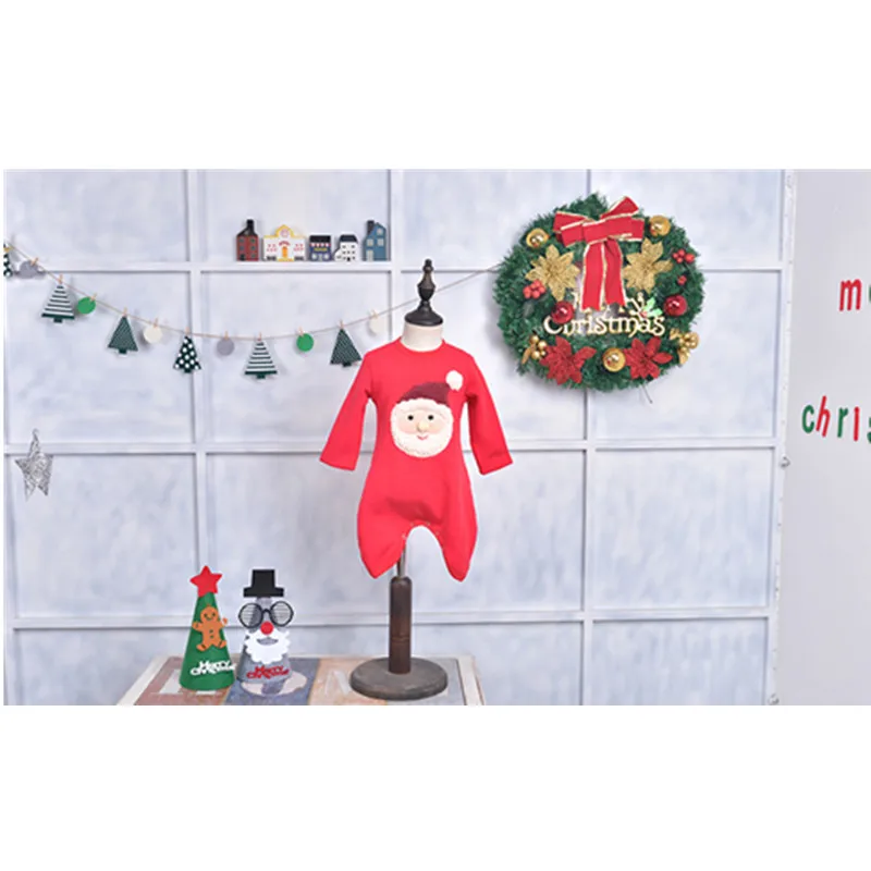 Bunvel/семейный повседневный комплект одежды с оленем и Сантой; толстовки для новорожденных; рождественские Семейные комплекты для маленьких девочек и мальчиков; f