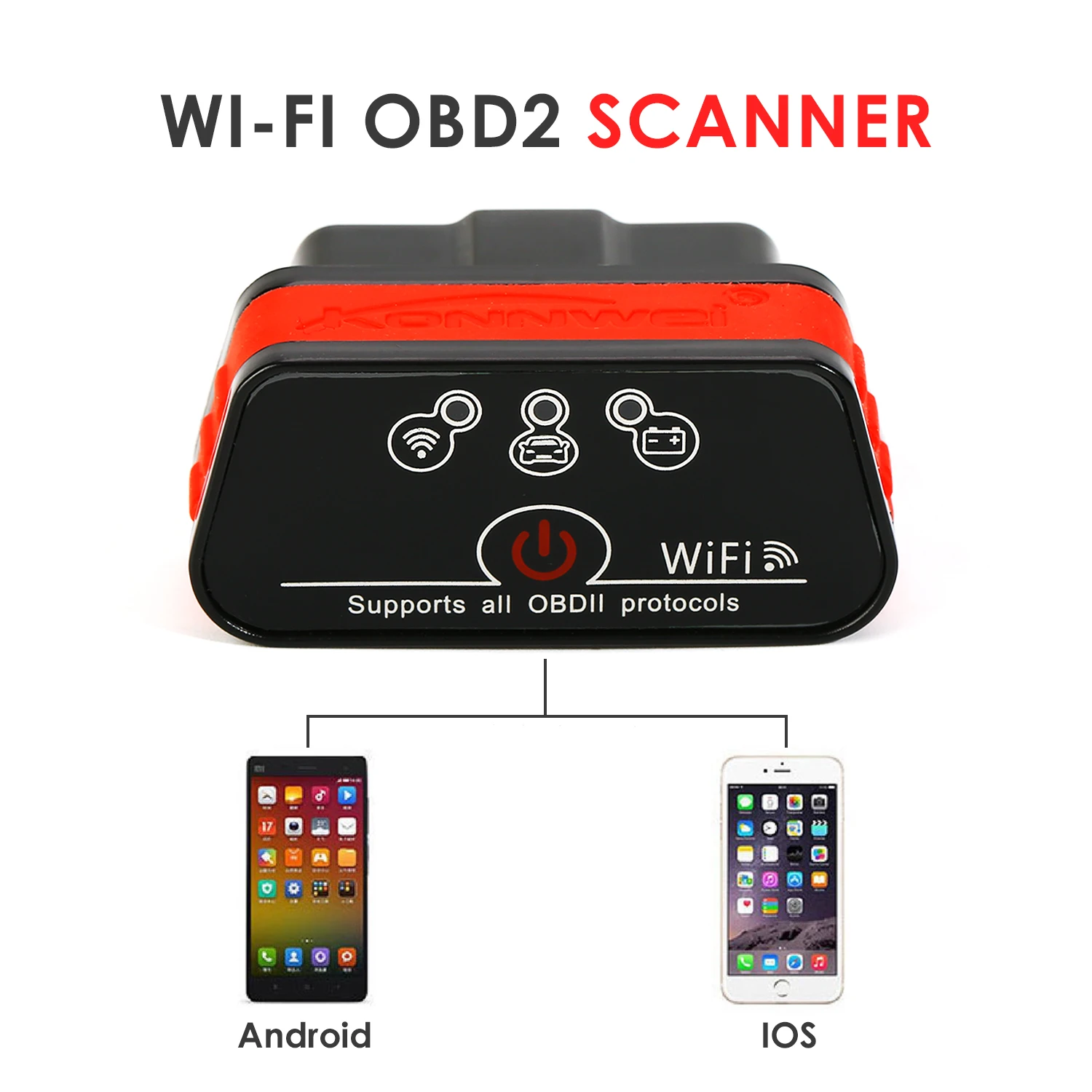 Автомобильный диагностический сканер KW901 WIFI OBD2 инструмент для iOS Android OBDII