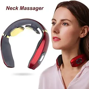 

New Wireless Pulse Electric Neck and Shoulder Massager Pain Relief Relaxation Cervical Vertebra Physiotherapy Health Care Tool