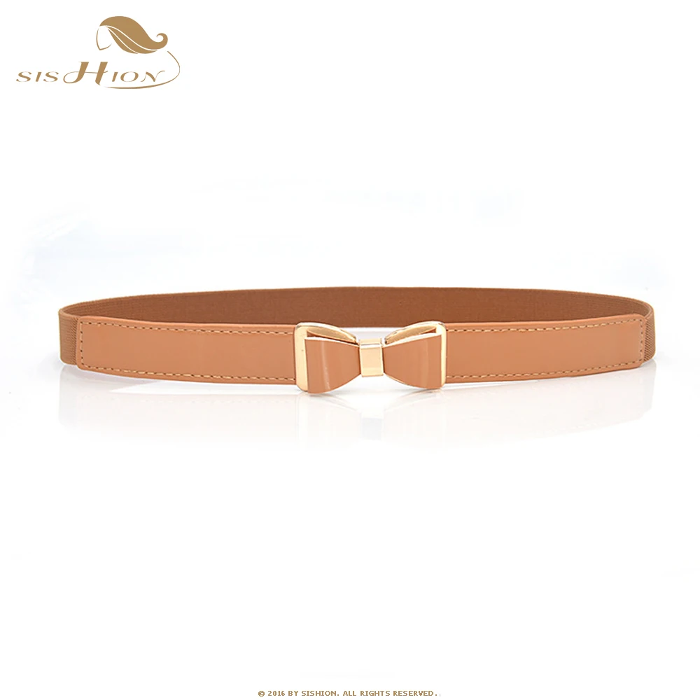 SISHION сплав пояса с бантом Тонкий эластичный пояс QY0352 женские вечерние пояс для платья шорты джинсовая юбка Простой пояс