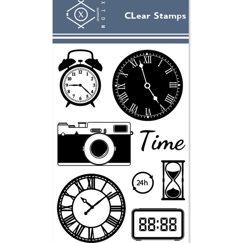 Clocks Transparent Clear Silicone Stamps For Scrapbooking Card Album Embosing 