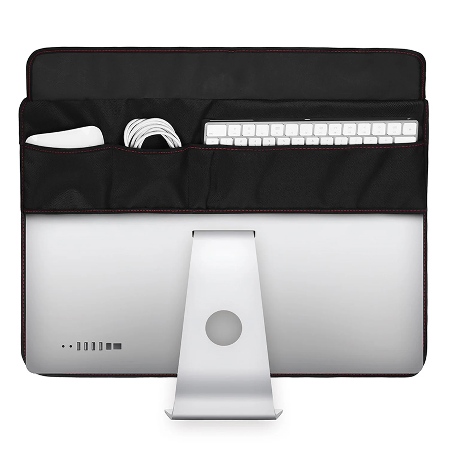Водонепроницаемый пылезащитный чехол с карманами для 21 дюймов Apple iMac ЖК-экран компьютерный монитор черный