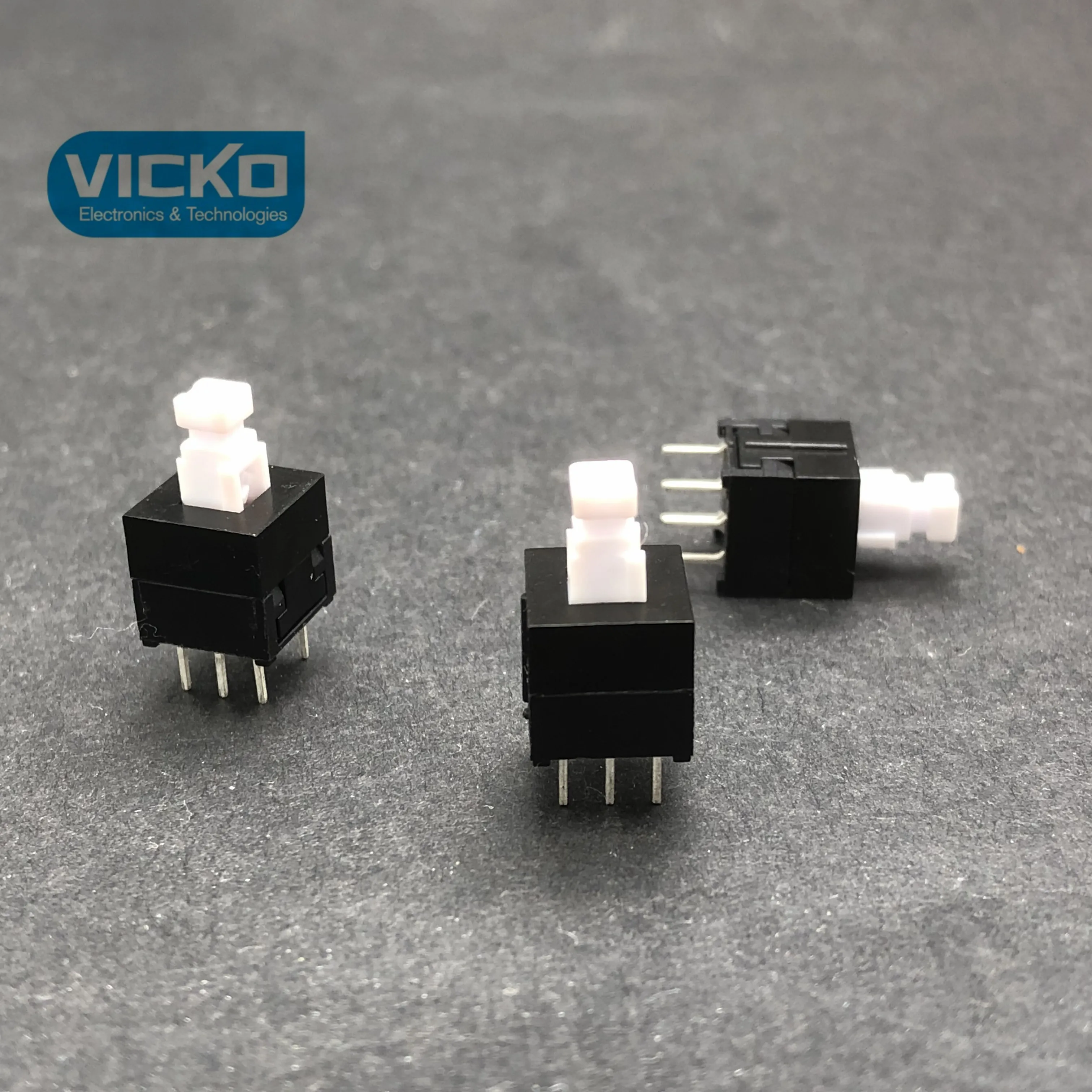 [VK] Square head self locking switch 8.5*8.5  8.5*8.5mm double row 6 pin 6 foot lock  button
