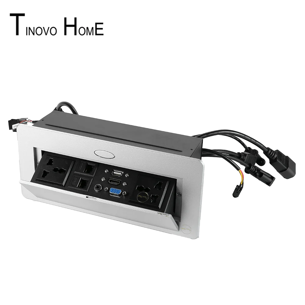 Универсальная настольная розетка/Выдвижная розетка/hdmi USB Двойная сеть RJ45 3 5 аудио