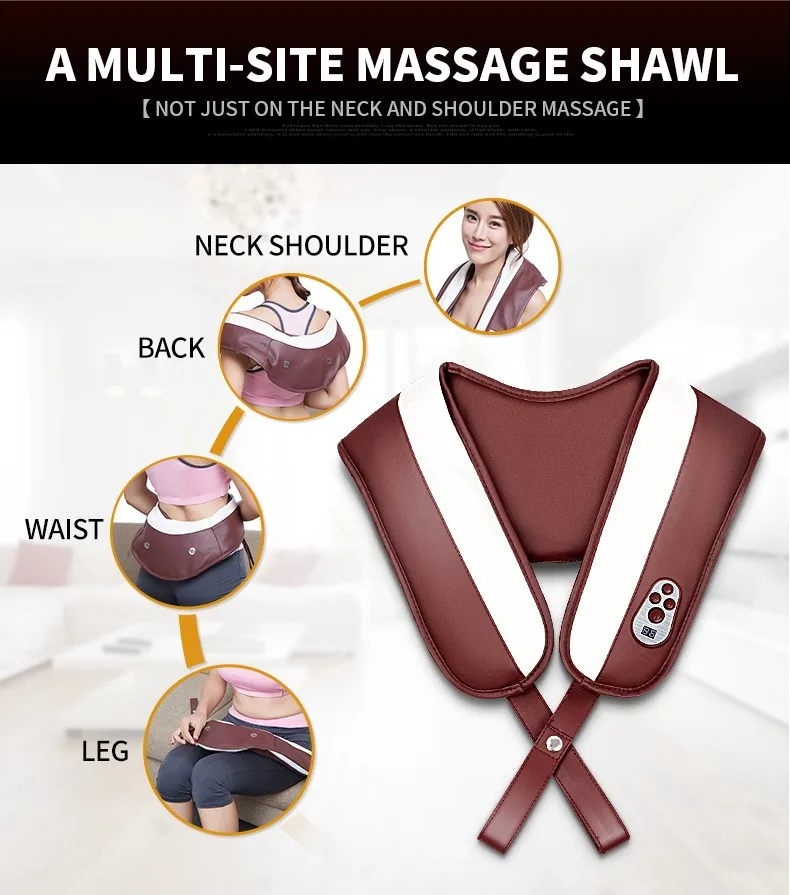 Electric Neck Shoulder Massager New Multifunction Home Beat Cervical Shawl Healthy Care Electric Household Hammer Massage