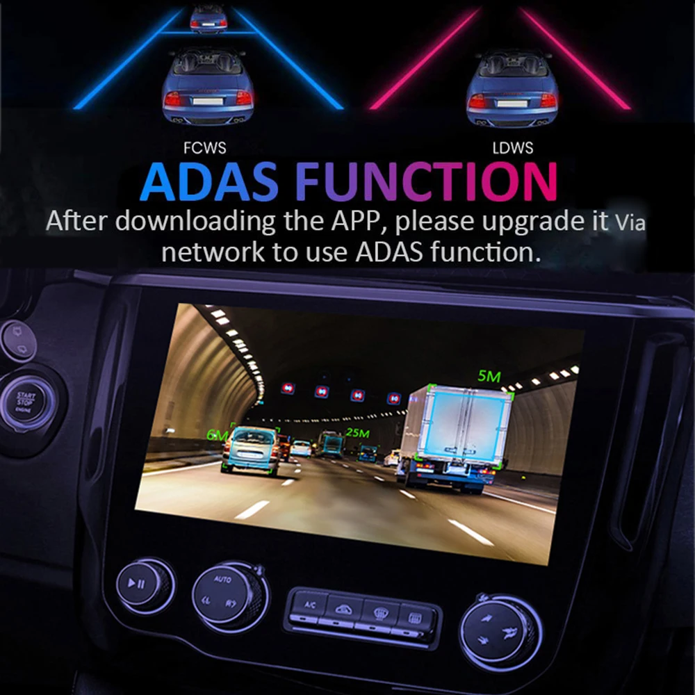 1080P Мини видеорегистратор DVR Автомобильная камера ADAS Android Автомобильный ночная