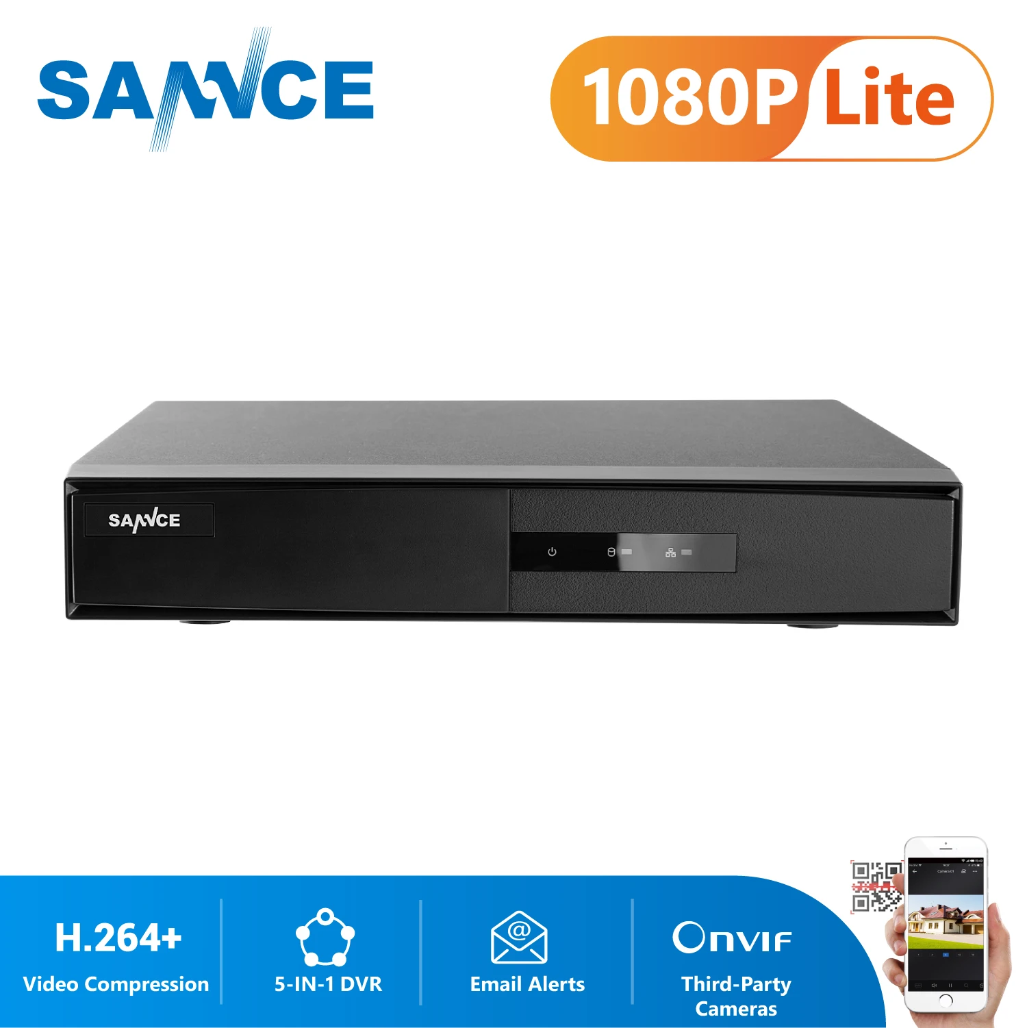 Цифровой видеорегистратор SANNCE система домашней безопасности 5 в 1 1080N 1080P Lite HD H.264 +