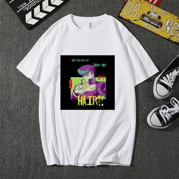 

Showtly What Did You Say About My Hair Men/Women T Shirt Jojo Bizarre Adventure Anime Style Soft Plus-Size Cool Tee Tops