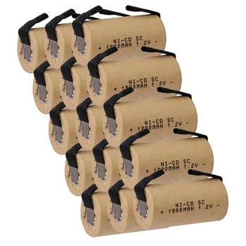 

New Arrival! 15 pieces power tool battery SC 1.2V NICD batteries for screwdriver drills 1800mah COLOR RANDOM