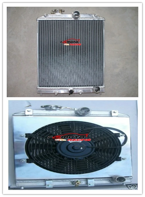 Полностью алюминиевый универсальный радиатор + кожух вентилятор для Honda Civic EK EG B16