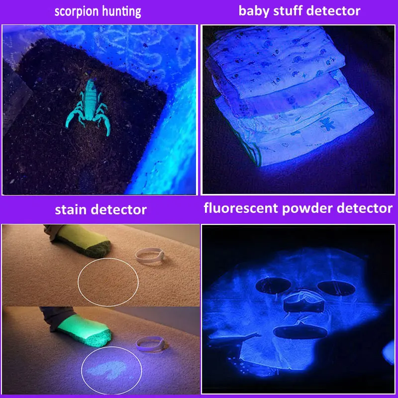 TMWT 395nM 7W Powerful UV Flashlight 100 LED Black Light Torch Ultraviolet Lantern For pet urine testing|flashlight torch|black light flashlightlight