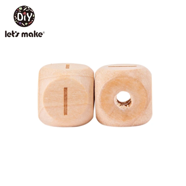 Let'S Make Wooden Beads For Rattles 500Pc Square Beech Wood Alphat English Letter Beads Baby Toys Diy Handmaking Wooden Teether I