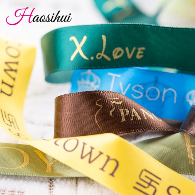 6mm-100mm Customized Printed Logo Ribbon Gift Packaging Satin Polyester Decoration 100yard/lot Ribbon Decoration Satin Ribbons Ribbon Supplies Wrapping Ribbon Polyester Ribbon Satin Ribbon