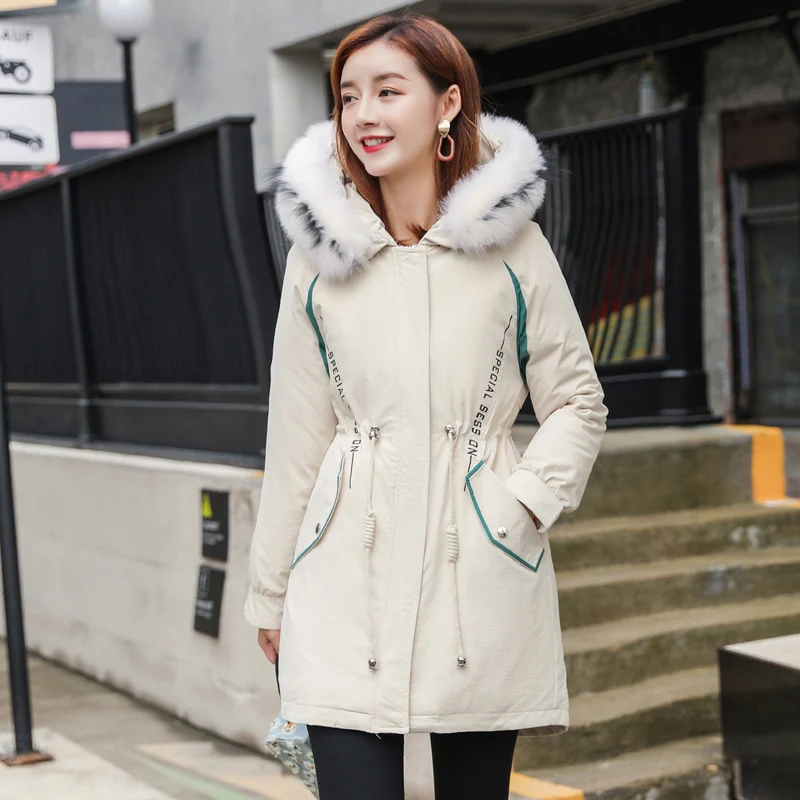 

Winter Hooded Warm Down Coat Women Casual Long Down Jackets Ladies Thicken Cotton Parka Fashion Korean Harajuku Down Outerwear