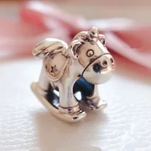 Бруно Единорог качающаяся лошадь 925 пробы серебряные подвески бусины подходят браслет ожерелье DIY для детей Рождественский подарок ювелирные изделия