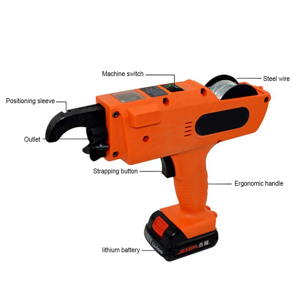 AutomaticRebarBindingMachine12V3000mAhRebarTyingToolCordless