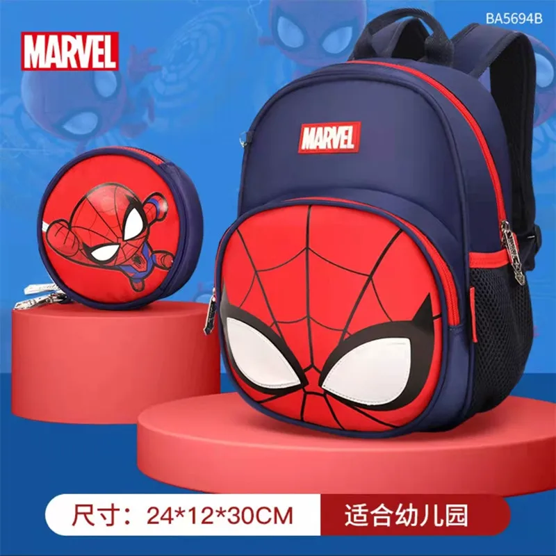 disney-new-kindergarten-zaino-per-ragazzi-borsa-da-scuola-a-tracolla-per-studenti-per-eta-4-9-anni-spider-man-captain-america-mochilas