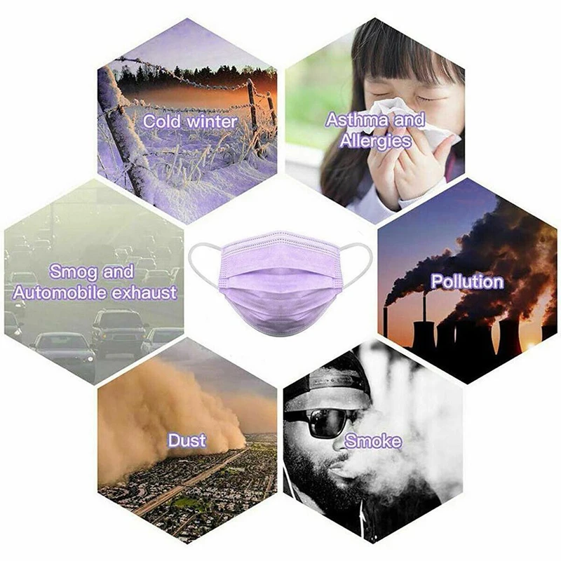 Purple-Mouth-Mask-10-50-100-200PCS-Disposable-Face-Mask-Anti-Dust-3-Ply-Masque-Mascarillas