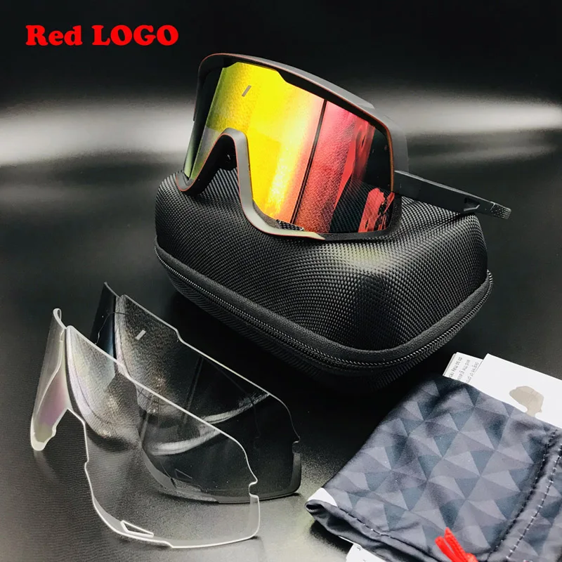 Not Polarized 3 Lens Поляризованные велосипедные очки с 4 линзами, спортивные велосипедные очки, Mtb очки для бега, шоссейные велосипедные солнцезащитные очки для мужчин и женщин - Цвет: Not Polarized 3 Lens