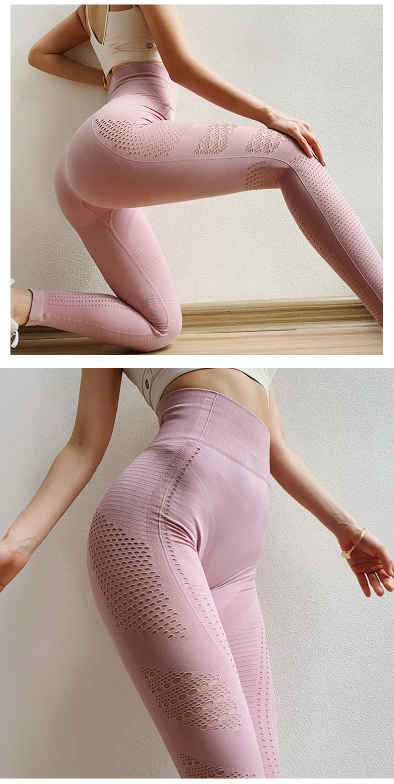 Бесшовные Леггинсы для йоги с высокой талией женские колготки для тренировок дышащая одежда для фитнеса тренировочные брюки женские 4 цвета