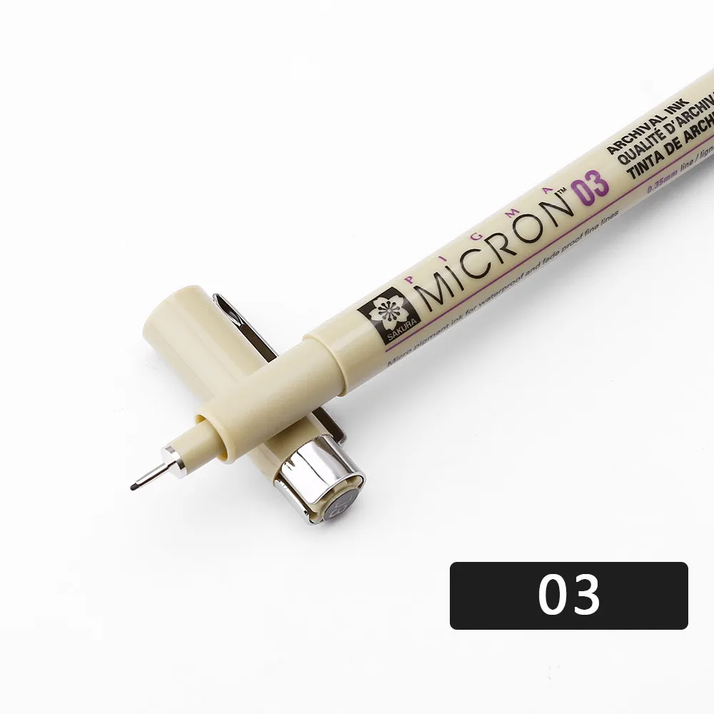 03 Sakura ручка Pigma micron Neelde мягкая кисть Ручка для рисования Лот 005 01 02 03 04 05 08 1,0 кисть художественные маркеры - Цвет: 03