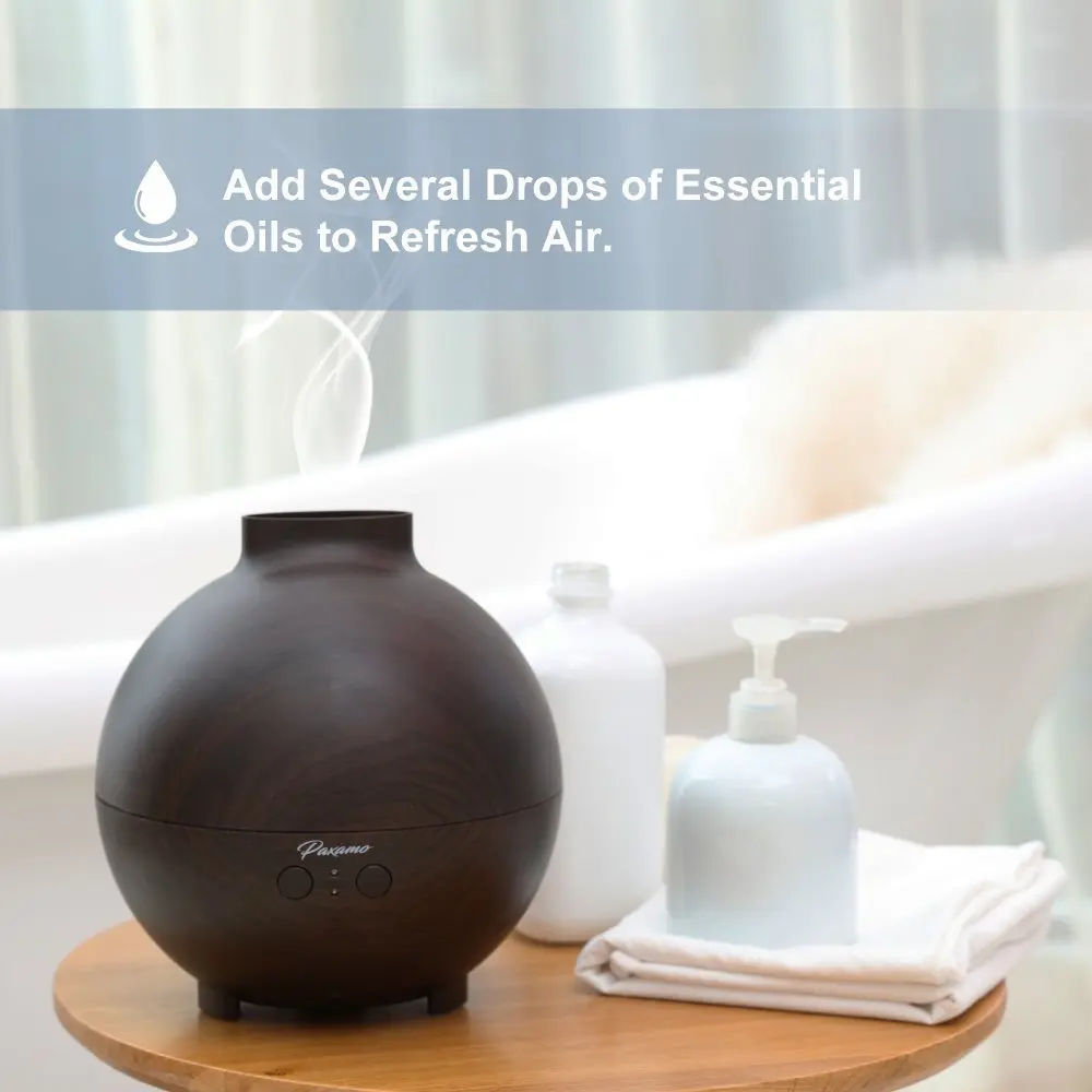 Aromacare большой диффузор эфирного масла для ароматерапии, аромат холодный туман увлажнитель воздуха глобус-Ультра тихий-темное дерево зерна