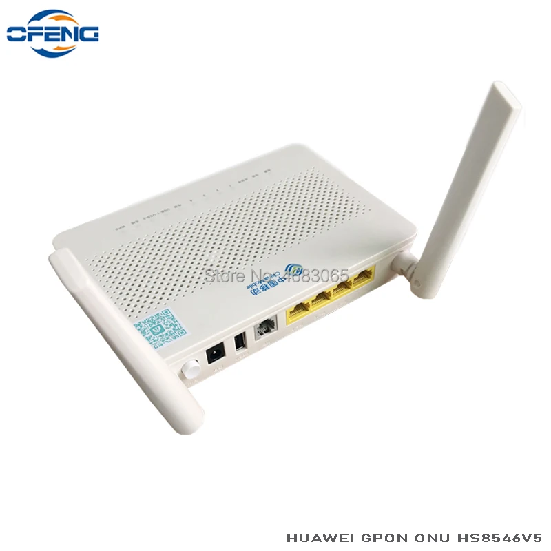 4 шт. HUAWEI GPON ONT ONU HS8546V5 4GE+ 1TEL+ 2USB+ wifi английская прошивка оптический сетевой терминал 2,4G& 5G wifi