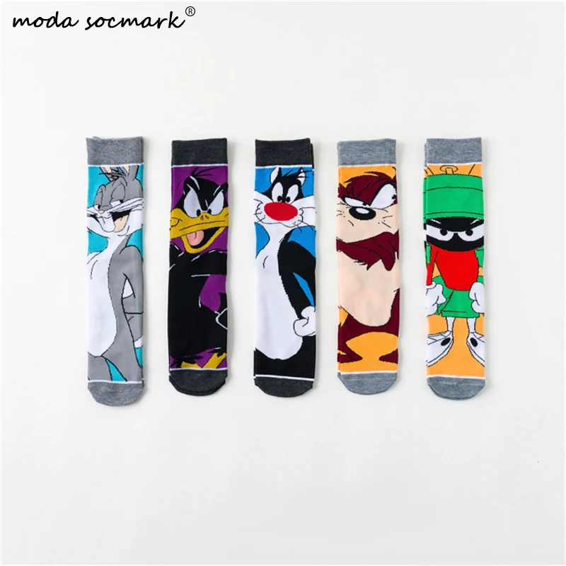 

2020 Cartoon Rabbit Happy Socks Casual Hip Hop Creative Soft Comfortable Funny Novelty Men Cotton Calcetines Hombre Divertido