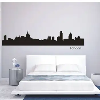 

London Skyline Decal Wall Sticker Vinyl Stickers Decor Mural Art Living Room Home Decoration Landmark Skyline Wall Decal