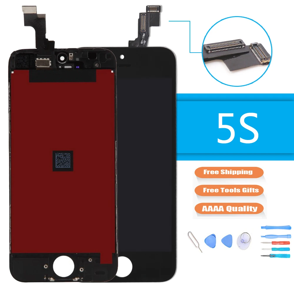 Качественный ЖК дисплей для iPhone 5S сменный сенсорный экран дигитайзер в сборе с