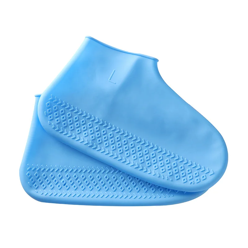 Водонепроницаемый чехол для обуви, силиконовый материал, чехол для обуви, защита от дождя и дождя - Цвет: Синий