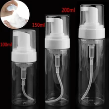 50ml / 80ml / 100ml / 150ml / 200ml plástico transparente espuma dispensador de sabão pequeno mini pacote de viagem vazio bubbler