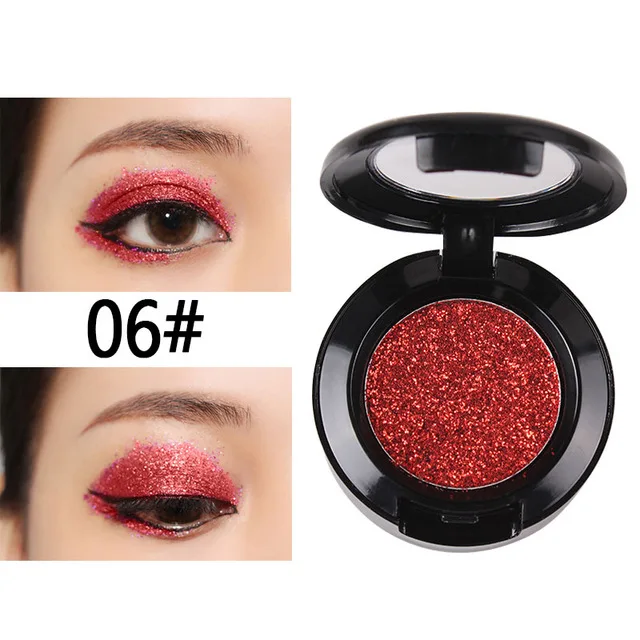 Miss Rose Diamond Glitter Eyeshadow 16 Colors Single Palette Illuminator Makeup Shimmer Metal Eye Shadow Shine Pigment Cosmetics