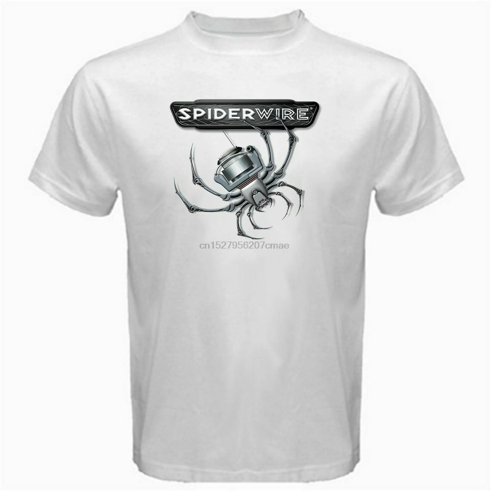Новый SPIDERWIRE Стелс плетеная леска логотип Футболка белая Базовая США размер (1) |