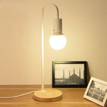 

Wooden Base Table Lamp Desk Lights Study Lighting Eye Protection US Plug E27 40W