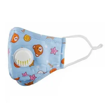 

Children'S Printed Cotton Adjustable Breather Mask High Efficiency Filtration Breathable 3D Fitting Design 1 Pcs