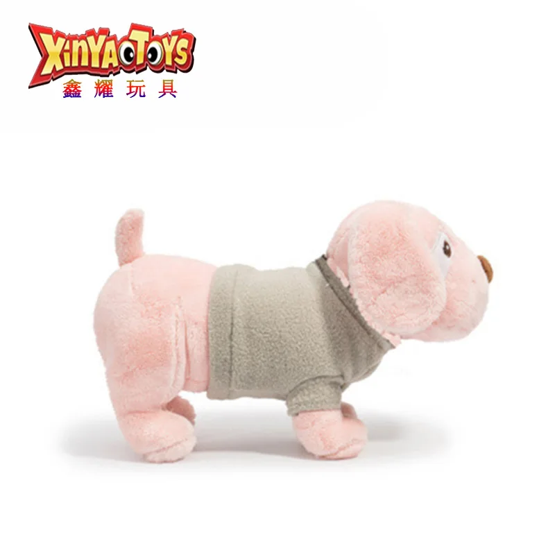 

Soft Small Rabbit Fur Model Dress Stance of Small Milk Dog Plush Toys Accompany Doll