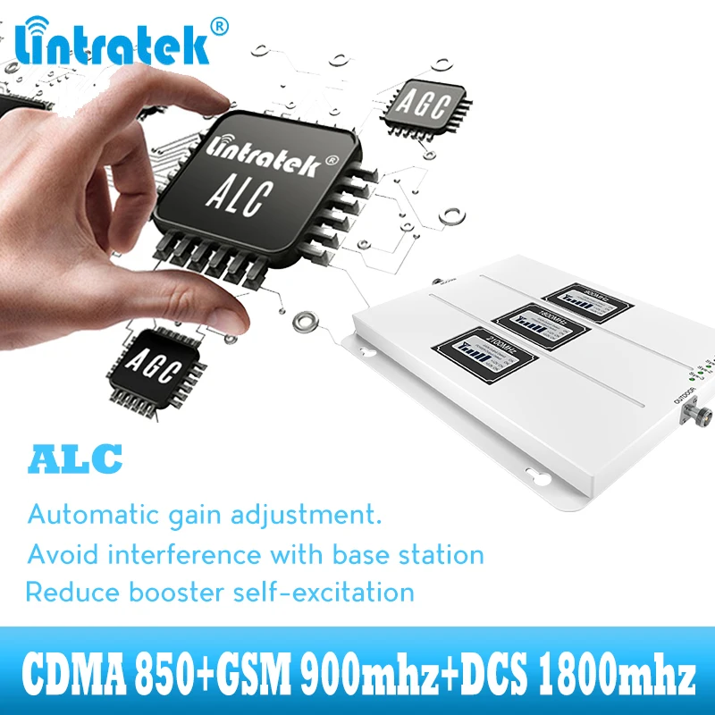 Трехдиапазонный ретранслятор сотового сигнала lintratek CDMA 850 GSM 900 DCS1800 мобильный