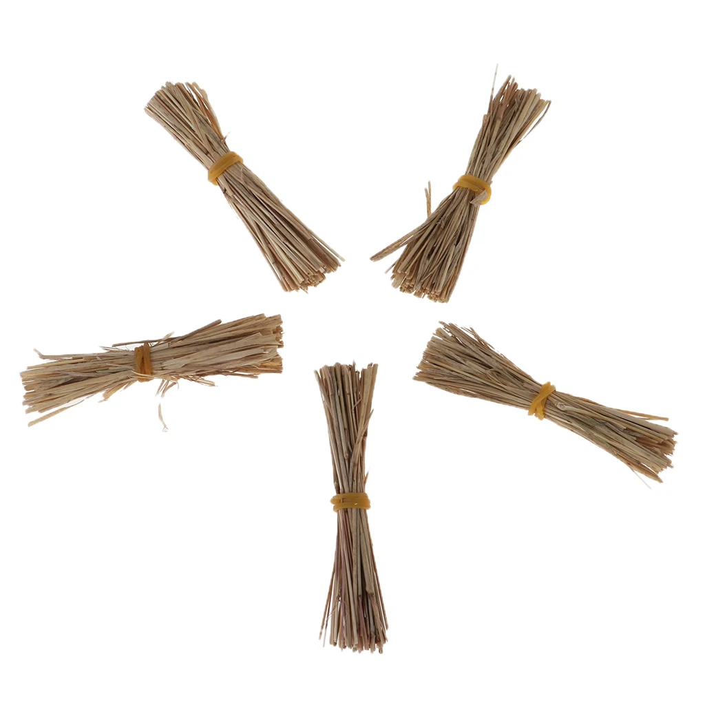 1/12 Dollhouse Miniature Accessories 5 Straps Thatch Straw Grass Room Garden Life Scenes Decor