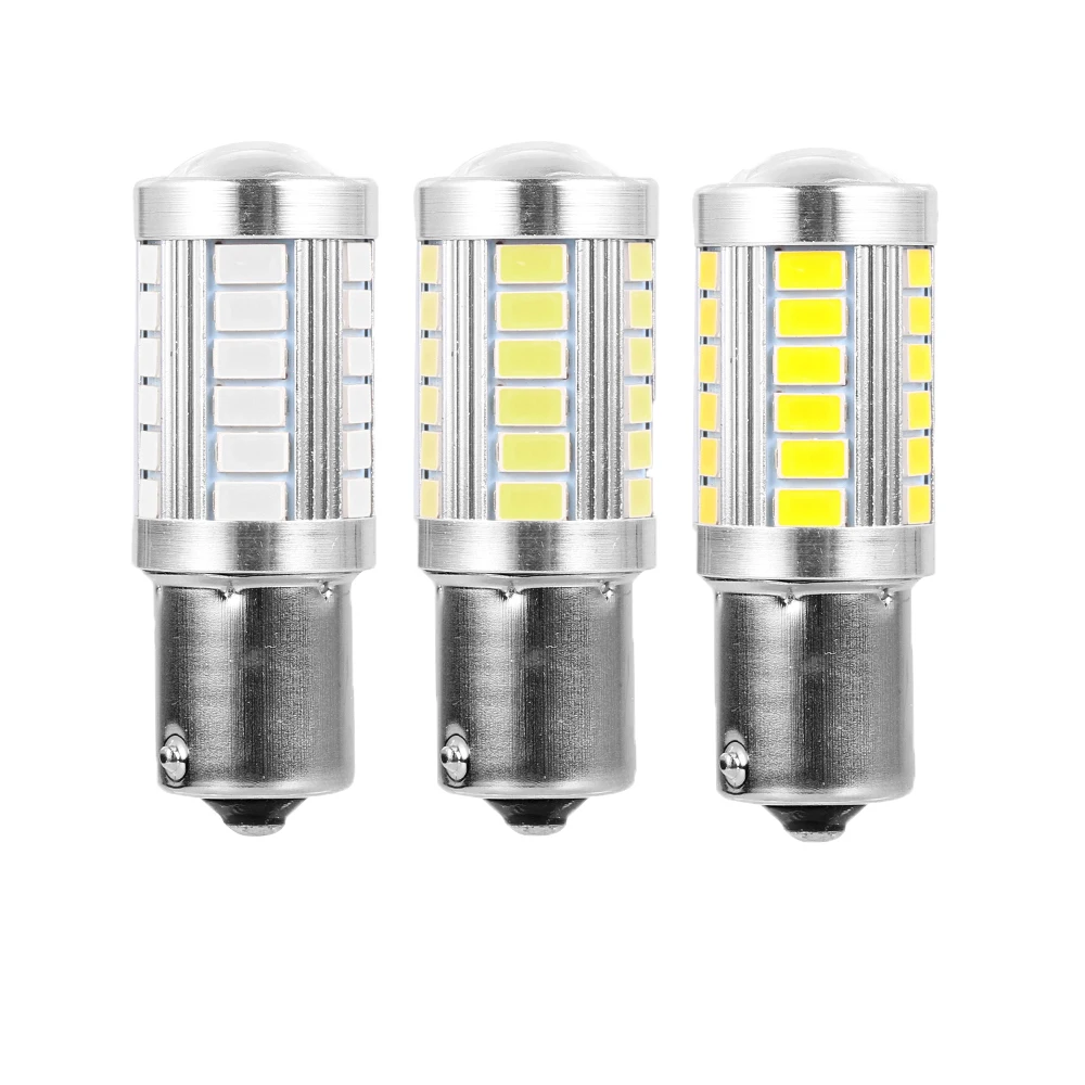 

1Pcs Car Lighting Source Yellow/Red/White 1156 BAU15S PY21W LED Daytime Running Light Bulb 33SMD Turn Signal Light